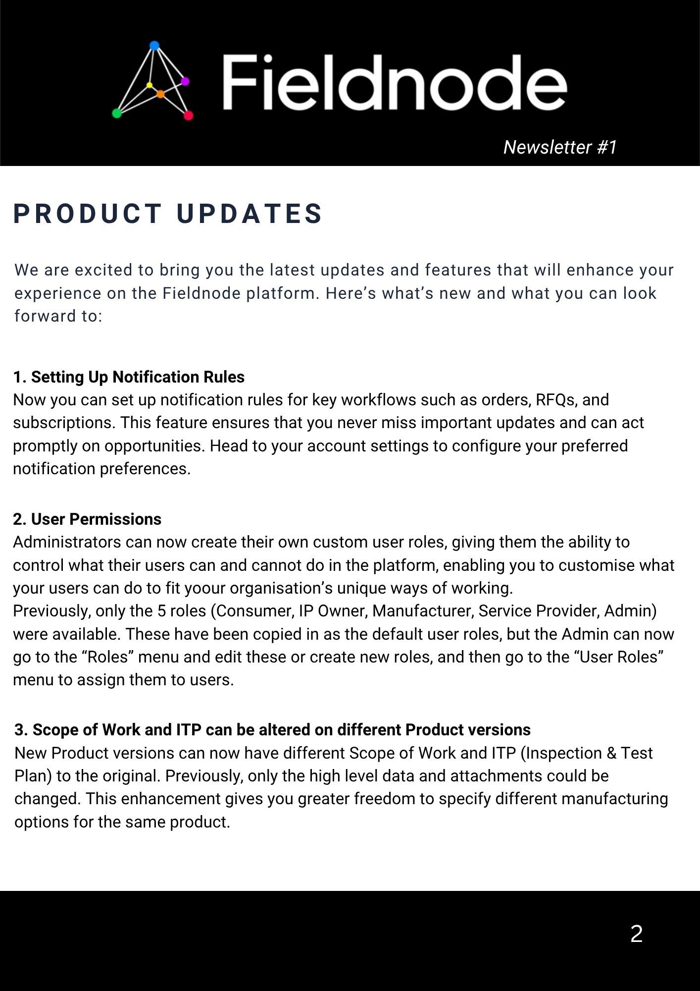 Newsletter #1 screenshot 2